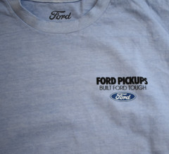 Ford Mens Ford Pickups Built Ford Tough Foot For Foot Blue Truck Shirt New S-XL