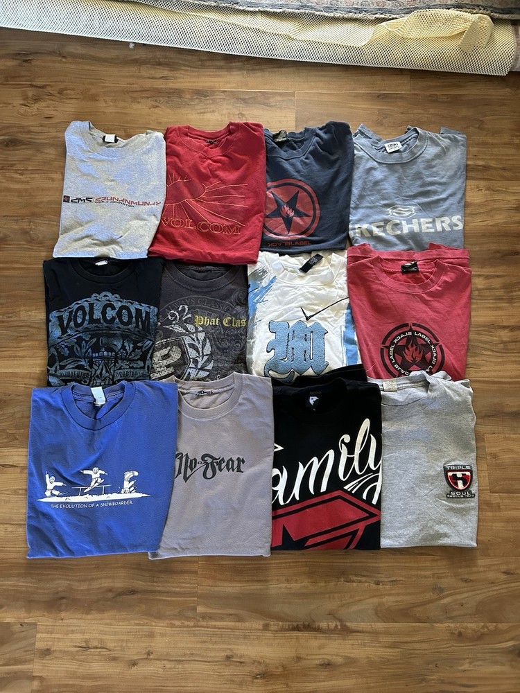 Lot Of 22 Vtg Surf/skate/racing/Harley Tshirts Men’s Bundle