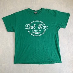 Del Mar College Vikings T Shirt Mens XL Green MV Sport Short Sleeve 100% Cotton