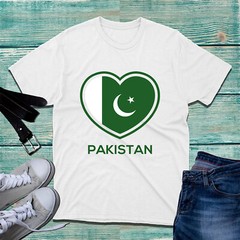 Dil Dil Pakistan Happy Independence Day T-Shirt 14th August Pakistan Flage Top