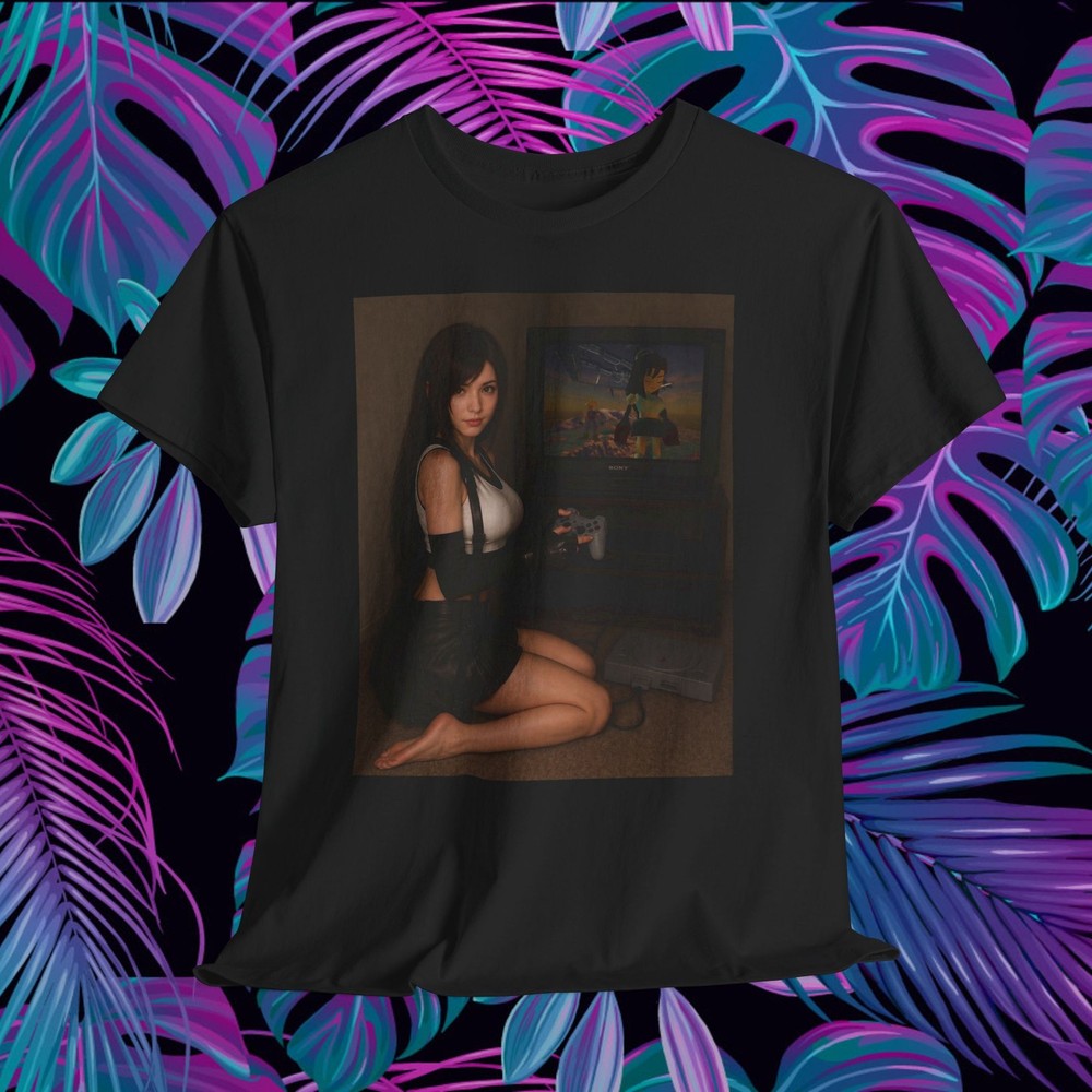 Tifas Lockhart Retro PS1 Gamer Girl T-Shirt Final Fantasy VII Y2K Aesthetic
