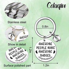 New Parent Expecting Mom Keychain: Pregnancy Congratulation Gift for Her