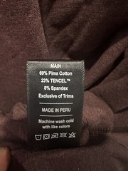 Public Rec Men’s Go-To-Crew T-Shirt V-Neck Maroon Cotton/Tencel/Spandex Sz M euc