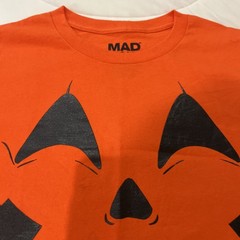 Pumpkin Happy Face On Orange T-Shirt 2XL Short Sleeve Halloween or Harvest Time