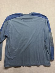 VintageFaded Glory Men’s Long Sleeve Blue Jean And Elbow Patches T Shirt Size XL