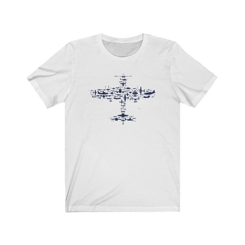 Flight V1.0 Collage T Shirt. Fighter Plane Collage Of Airplanes, Helicopters