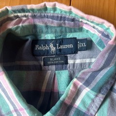 Ralph Lauren BLAKE 2XL Cotton Check Shirt Short Sleeve For 14Y+ Japan