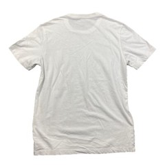 True Religion Brand Jeans White T Shirt White Metallic Silver Graphic Size S EUC