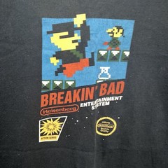 Breaking Bad x Super Mario Bros. T Shirt Men’s 2XL XXL Blue Heisenberg Tee