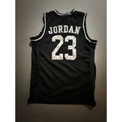 Air Jordan Black Basketball Jersey AIR #23 Sewn Boys Large Sleeveless