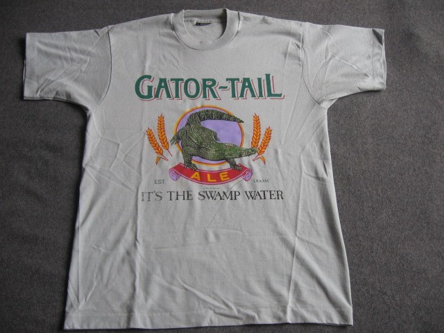 Vintage 1980’s Gator-Tail Ale Beer T-Shirt ” It’s The Swamp Water “
