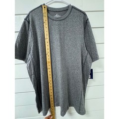 Croft & Barrow Mens XL T-Shirt Lot 2 Black Ribbed Easy Care Grey Adventure Tee