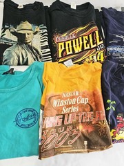 Vintage Lot Of 7 T-shirts Various Sizes And Brands, Nascar, Jason Adlean, NCAA