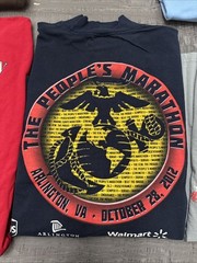 Lot of 8 Marine Corps Marathon Shirts XL 2006–2013 Crew & Mock Turtleneck