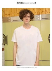 Men’s 100% Cotton Solid T-Shirts, Short Sleeve, White Black Fashion Trend