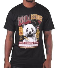 LRG Lifted Research Group Mens White or Black Smoking Panda Lettuce T-Shirt NWT