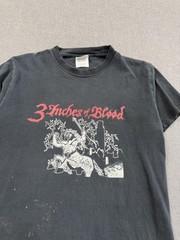 Vintage 3 Inches Of Blood T-Shirt Mens Small Black Metal Band Tee Distressed
