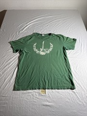Vtg Utility Brand Y2K Green T Shirt Guitar Halo XL Soft 100% Cotton