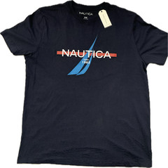 Nautica Mens T Shirt Size M New With Tags Blue Graphic Since 1983 Cotton Tee