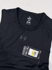 Under Armour UA Mens Medium Rush Vent Seamless Black Fitted Tank Top 1383411 New