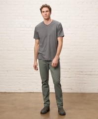 NWOT-Pact-Men’s Organic SoftSpun Essential V-Neck Tee-Med Grey Heather- (LARGE)