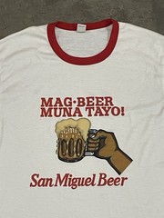 Vintage Mag Beer Muna Tayo San Miguel Beer Tagalog Philippines Ringer Tee Large