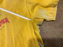 Vintage 1990s HOT TUNA AUSTRALIA Bright Yellow Surf Tee Shirt – Size L 42-44