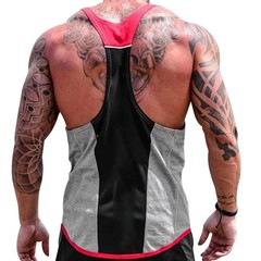 Men’s Gym Tank Top Muscle Shirt Sleeveless T Shirt Workout Fitness Training Tee