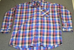 Burton Shirt Mens Long SleeveXL Blue Red Flannel Button Up Snowboarding Outdoors
