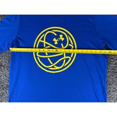 Under Armour Mens XXL Blue Basketball Graphic Loose Fit Short Sleeve T-Shirt
