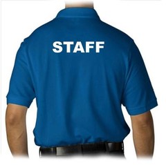 MEN’S PRINTED STAFF SECURITY PARTY POLICE UNIFORM FUNNY MMA COLLAR POLO T-SHIRT