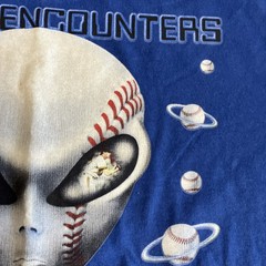 Alien Baseball T-shirt Sz: Large Jerzees Tee Shirt Occult UFO Y2K Unique Sports