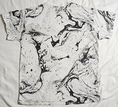 Brisco Brands Men’s Crew Neck T Shirt Size XL All Over Print Black White