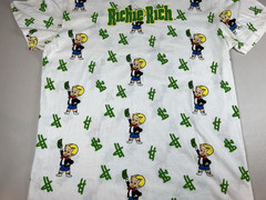 Richie Rich Money Logo Graphic T-Shirt Size Dollar Sign Green Cartoon – Medium
