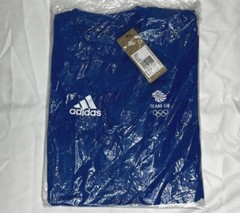 Adidas Training Shirt Team GB Olympic 100% Cotton Blue Men Women XS S M L XL 2XL