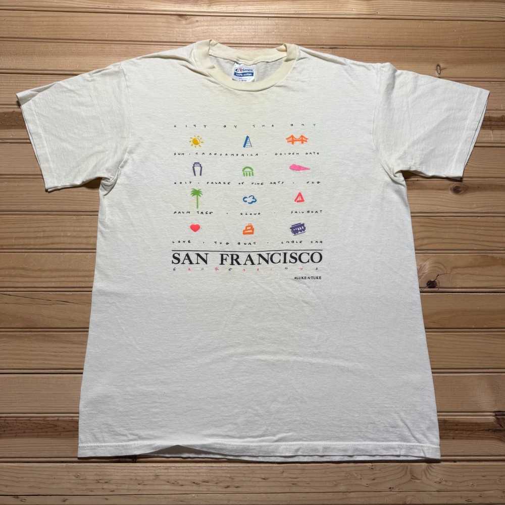 Vintage 80s 90s Hanes San Francisco Tourist Souvenir T-Shirt USA Made – Large