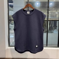 4 Color Crew Neck T-shirt For Men Fitness Sweatshirt Sleeveless Vest Casual Top
