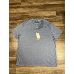 Jachs NY Mens Henley Shirt XL Blue Signature Soft Touch Short Sleeve NWT