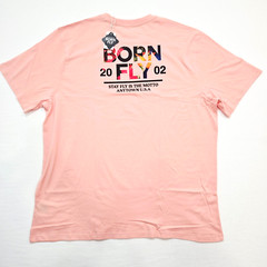 Born Fly Men’s Big & Tall T-Shirt Salmon Pink Design Graphic TShirt Amazing Feel