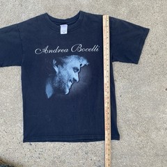 Vintage Andrea Bocelli Tee Shirt Black Small Anvil