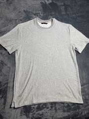 BYLT Men Brushed Herringbone Box Tee Mid Heather Grey Size L (NWT)