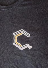NEXT LEVEL T-Shirt adult Size L dark Gray Short Sleeved w/logo Comfy -New