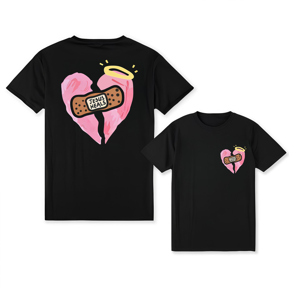 Jesus Healing Christian Printed T-Shirt, Printed Fashion T-Shirt