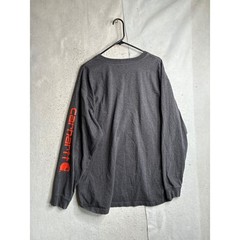 Carhartt Mens Loose Fit Long Sleeve Graphic Logo T-Shirt Charcoal Gray XL K231