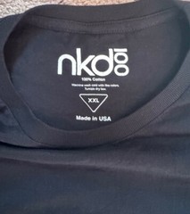 NAKED 100 Brand Logo T-Shirt (Black, 2XL) NEW without Tags