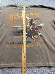 No Boundaries Shirt Mens XL Brown Custom Motorcycles Eagle Graphic Tee Oversized