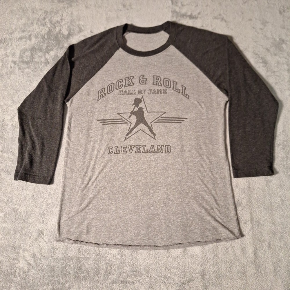 ROCK AND ROLL HALL OF FAME MUSEUM T-Shirt 3/4 Sleeve Size Medium Cotton