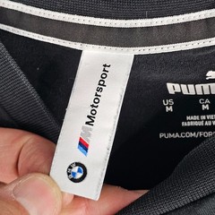 PUMA Tee Shirt Mens M Black BMW Motorsport Logo Short Sleeve Pullover 595369-01