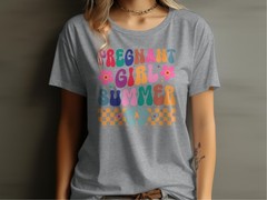 Pregnant Girl Summer T-Shirt – Funny Maternity Tee for Cool Moms-to-Be