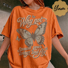 Vintage Butterfly Shirt Why Not Spread Your Wings Aesthetic Graphic Tee